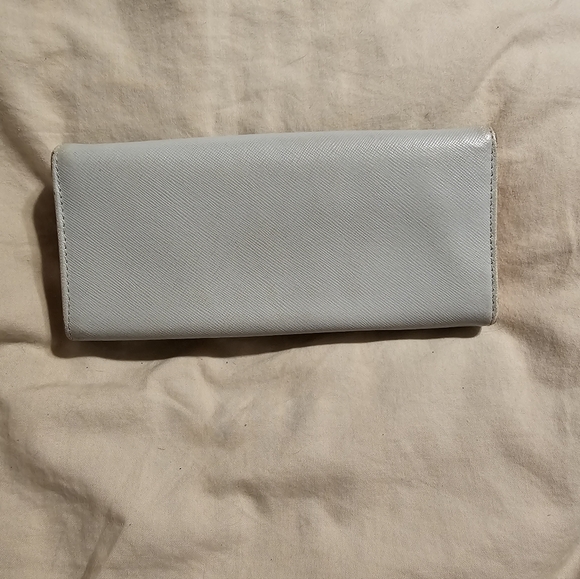 Tory Burch Light Blue Card Holder with Gold Logo - Picture 3 of 3
